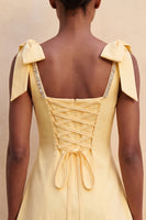 Load image into Gallery viewer, Red Scoop Neck A-Line Short Cocktail Dress with Bows