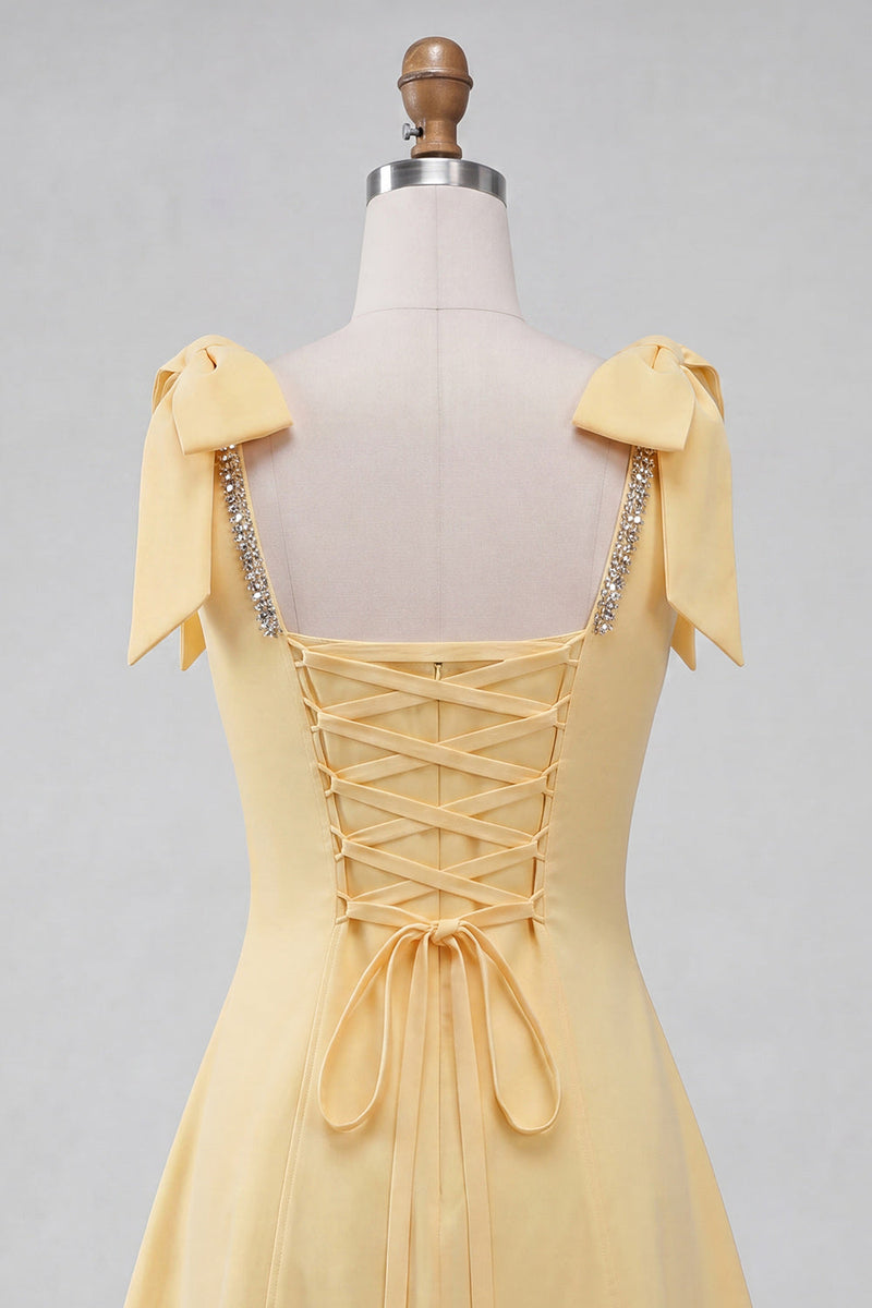 Load image into Gallery viewer, Red Scoop Neck A-Line Short Cocktail Dress with Bows