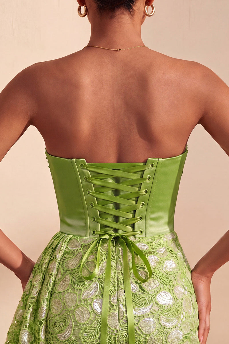 Load image into Gallery viewer, Orange Lace Tight Ruched Short Cocktail Dress with Beading