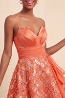 Load image into Gallery viewer, Dark Green Lace A Line Ruched Short Cocktail Dress with Sash
