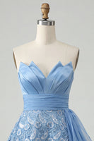 Load image into Gallery viewer, Dark Green Lace A Line Ruched Short Cocktail Dress with Sash