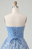 Load image into Gallery viewer, Dark Green Lace A Line Ruched Short Cocktail Dress with Sash