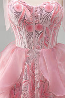 Load image into Gallery viewer, Sparkly Light Purple Corset Sequin Ruffled Short Cocktail Dress with Bows