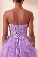 Load image into Gallery viewer, Sage Green Floral Corset Ruffled Short Cocktail Dress