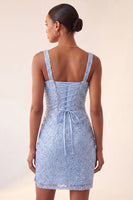 Load image into Gallery viewer, Sparkly Blush Sequin Tight Short Cocktail Dress with Slit