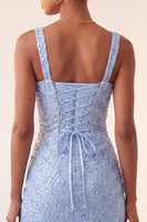 Load image into Gallery viewer, Sparkly Blush Sequin Tight Short Cocktail Dress with Slit