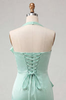Load image into Gallery viewer, Orange Satin Ruched Tight Short Cocktail Dress with Bow