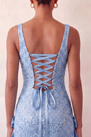 Load image into Gallery viewer, Sparkly Champagne Sequin Tight Short Cocktail Dress with Bows