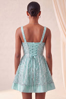 Load image into Gallery viewer, Sparkly Pink Sequin A-Line Short Cocktail Dress with Bows