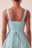 Load image into Gallery viewer, Sparkly Pink Sequin A-Line Short Cocktail Dress with Bows