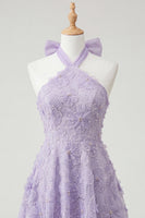 Load image into Gallery viewer, Floral Mint Green Beaded A Line High Low Cocktail Dress