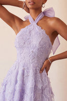 Load image into Gallery viewer, Floral Mint Green Beaded A Line High Low Cocktail Dress