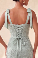 Load image into Gallery viewer, Floral Lilac Corset Beaded Tight Short Cocktail Dress