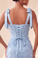 Load image into Gallery viewer, Floral Lilac Corset Beaded Tight Short Cocktail Dress