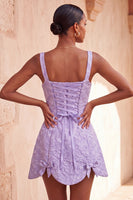 Load image into Gallery viewer, Pink Jacquard A-Line Short Cocktail Dress with Bows