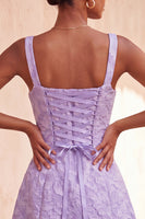 Load image into Gallery viewer, Pink Jacquard A-Line Short Cocktail Dress with Bows
