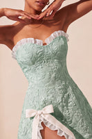 Load image into Gallery viewer, Blush Jacquard Ruffled Sweetheart A-Line Short Cocktail Dress
