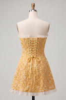 Load image into Gallery viewer, Blush Jacquard Ruffled Sweetheart A-Line Short Cocktail Dress