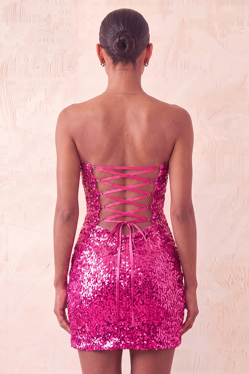 Load image into Gallery viewer, Sparkly Silver Sequin Keyhole Tight Short Homecoming Dress with Slit