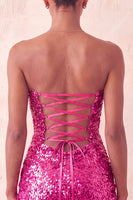 Load image into Gallery viewer, Sparkly Silver Sequin Keyhole Tight Short Homecoming Dress with Slit