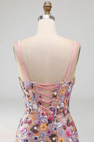 Load image into Gallery viewer, Sparkly Floral Red Sequin Corset Tight Short Cocktail Dress