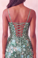 Load image into Gallery viewer, Sparkly Floral Red Sequin Corset Tight Short Cocktail Dress