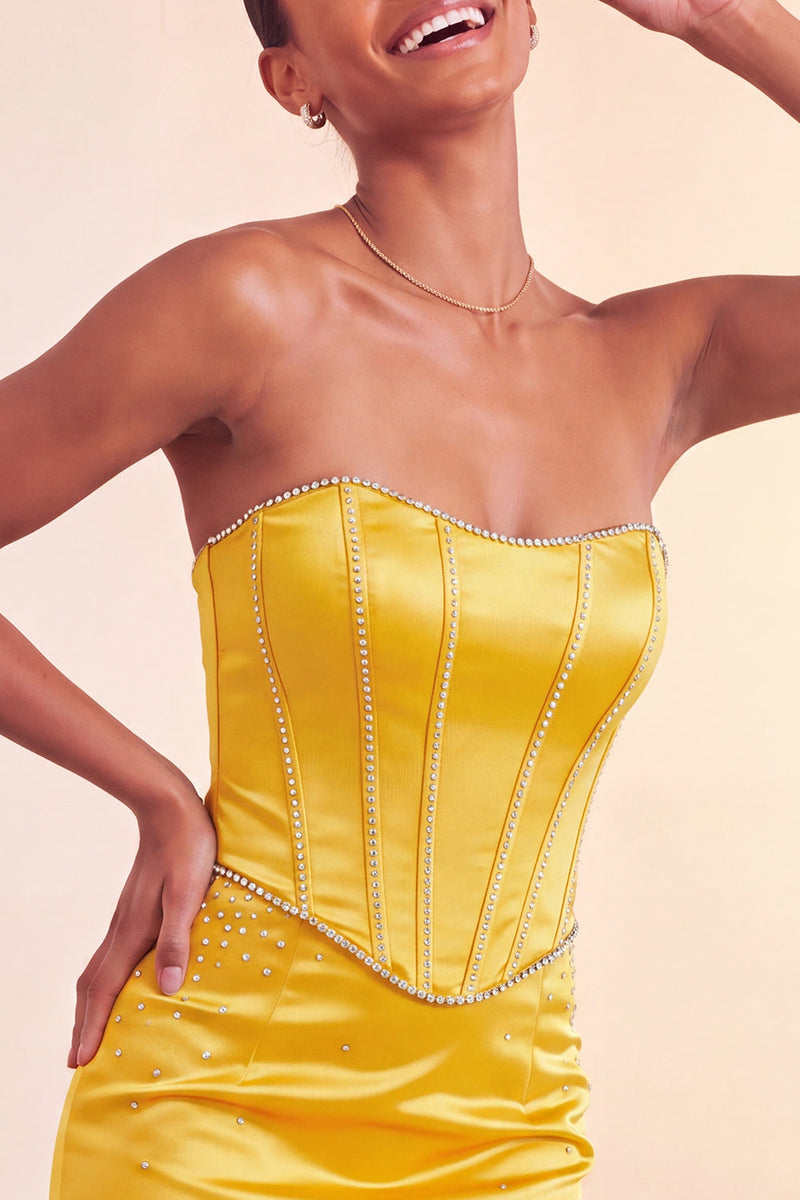 Load image into Gallery viewer, Purple Satin Beaded Ruffled Tight Short Corset Cocktail Dress