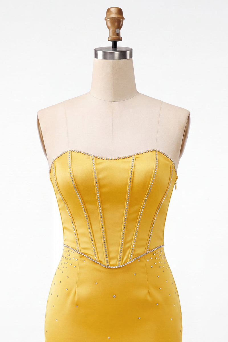 Load image into Gallery viewer, Purple Satin Beaded Ruffled Tight Short Corset Cocktail Dress