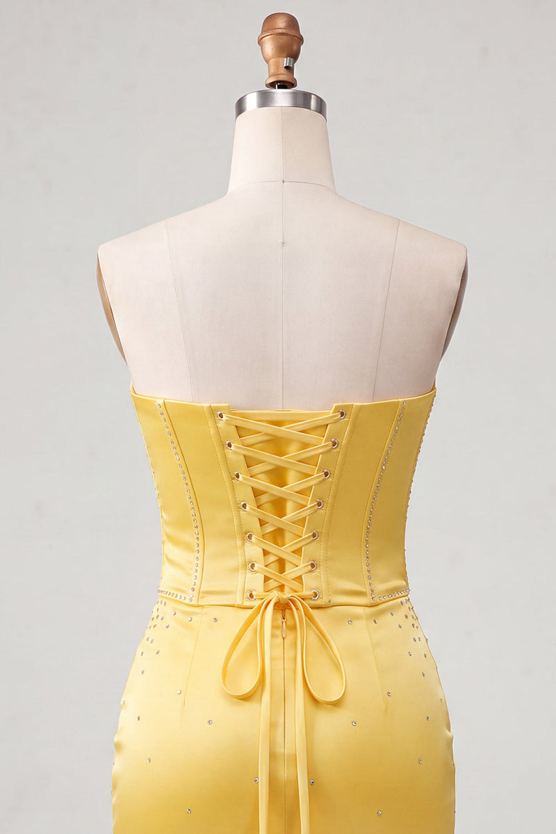 Load image into Gallery viewer, Purple Satin Beaded Ruffled Tight Short Corset Cocktail Dress