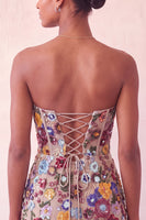 Load image into Gallery viewer, Sparkly Floral Pink Corset Sequin Tight Short Cocktail Dress