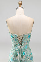 Load image into Gallery viewer, Sparkly Floral Pink Corset Sequin Tight Short Cocktail Dress