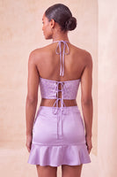 Load image into Gallery viewer, Pink Corset Beaded Ruffled Tight Short Cocktail Dress
