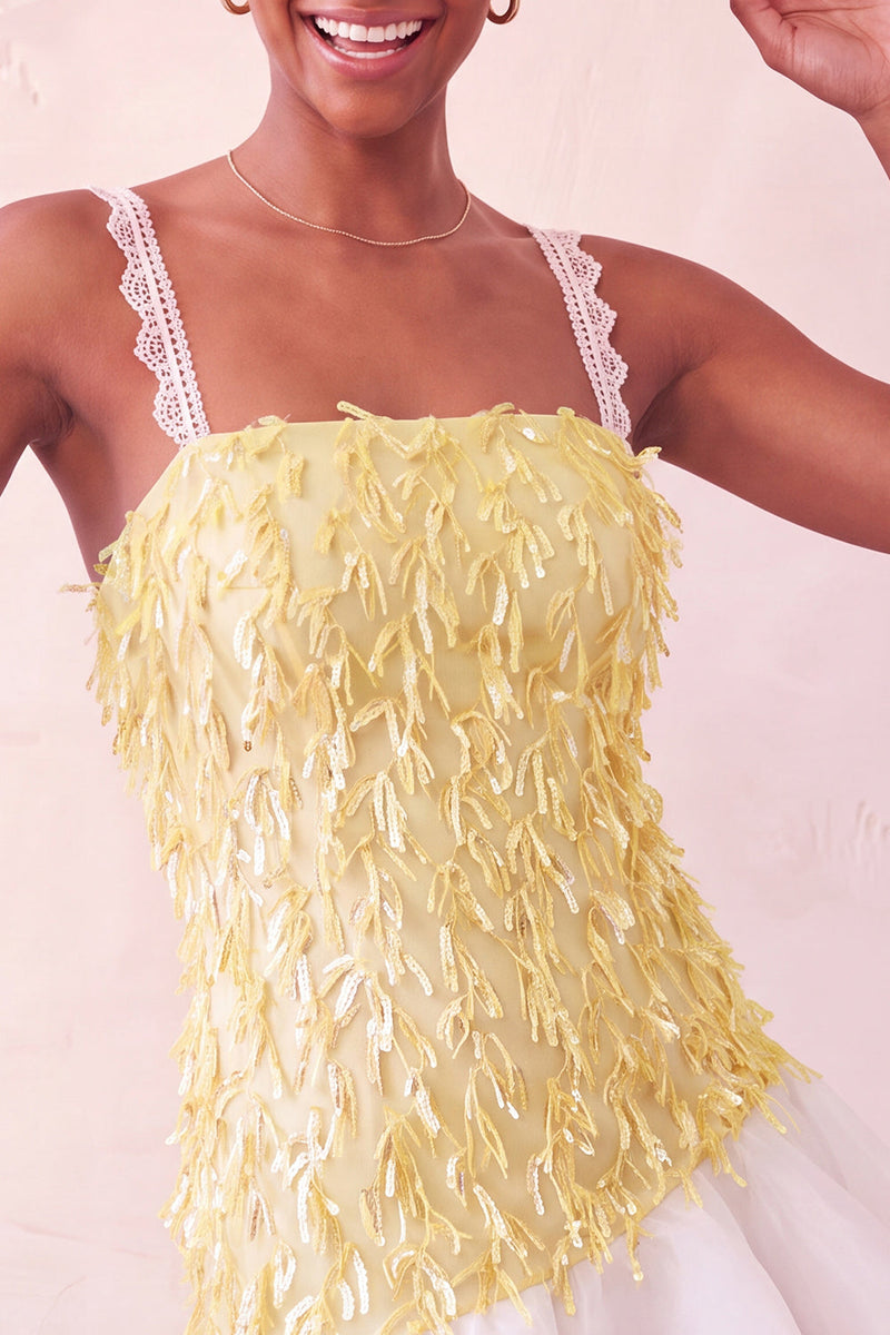 Load image into Gallery viewer, Chocolate Appliqued Ruffled A-Line Short Cocktail Dress with Lace