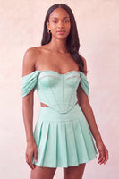 Load image into Gallery viewer, Light Pink Corset Ruched A-Line Short Cocktail Dress with Beading