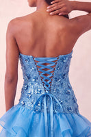 Load image into Gallery viewer, Sparkly Purple Floral Sequin Ruffled Tight Short Cocktail Dress