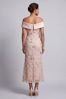 Load image into Gallery viewer, Sparkly Green Mermaid Floral Sequins Long Mother of the Bride Dress