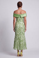 Load image into Gallery viewer, Sparkly Green Mermaid Floral Sequins Long Mother of the Bride Dress