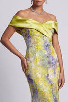 Load image into Gallery viewer, Sparkly Green Mermaid Floral Sequins Long Mother of the Bride Dress