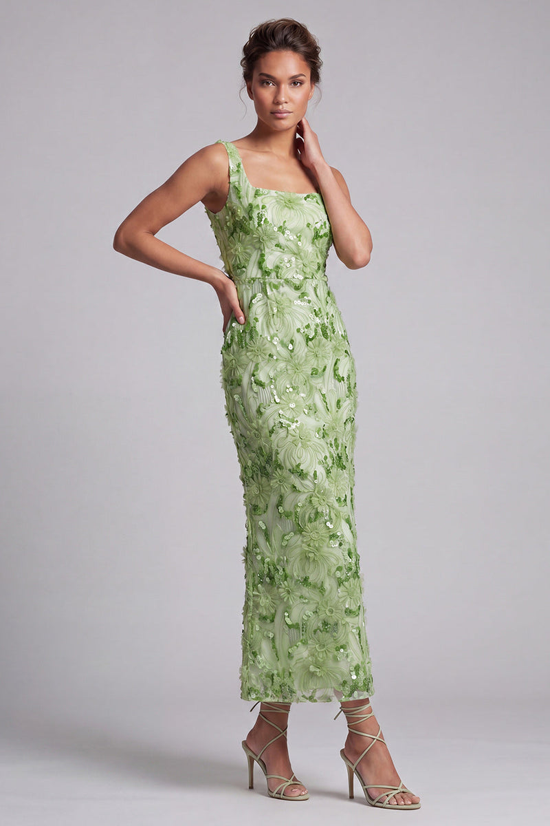 Load image into Gallery viewer, Floral Mermaid Sparkly Blush Sequins Long Mother of the Bride Dress