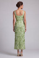 Load image into Gallery viewer, Floral Mermaid Sparkly Blush Sequins Long Mother of the Bride Dress