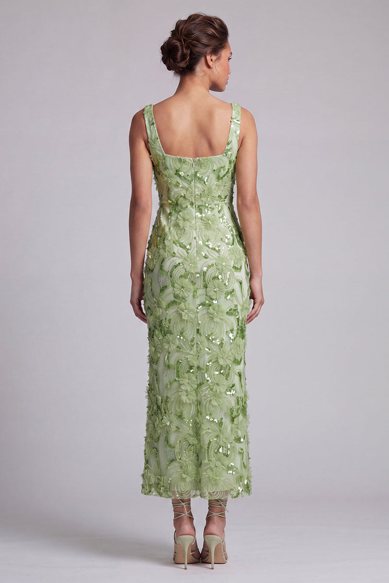 Load image into Gallery viewer, Floral Mermaid Sparkly Blush Sequins Long Mother of the Bride Dress