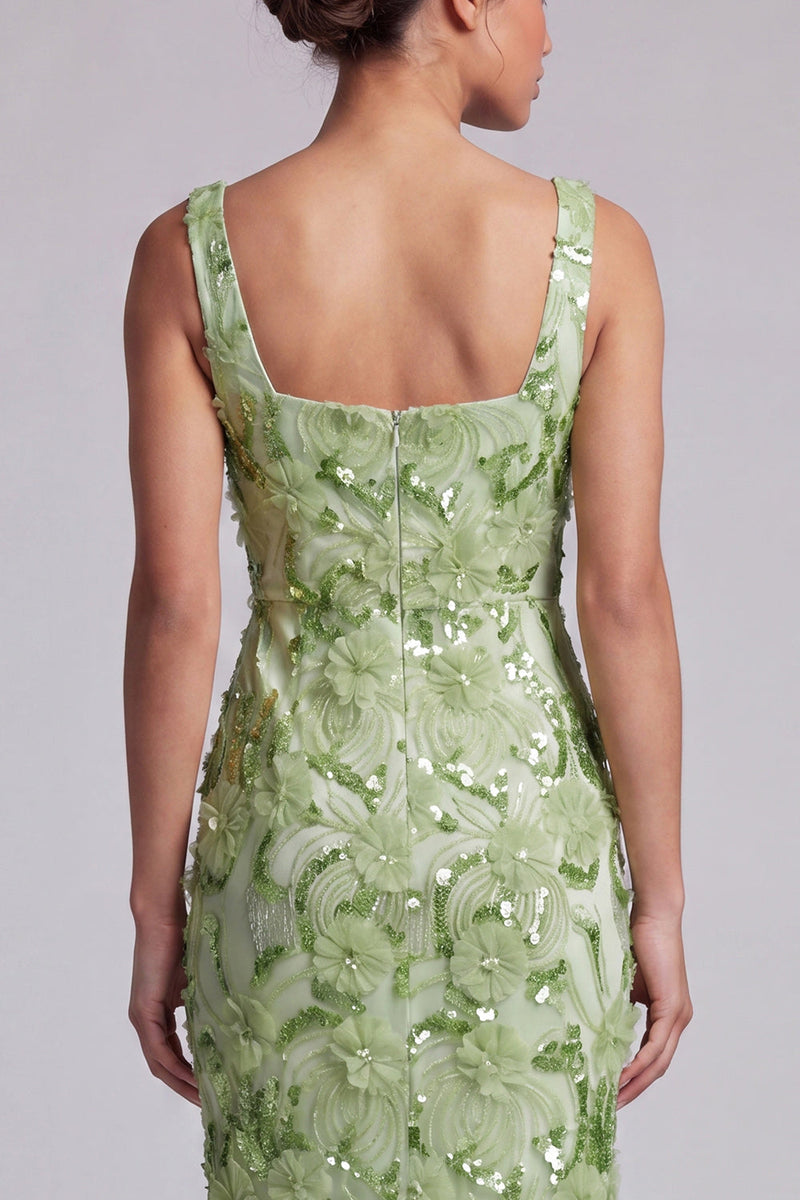 Load image into Gallery viewer, Floral Mermaid Sparkly Blush Sequins Long Mother of the Bride Dress