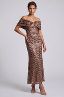 Load image into Gallery viewer, Sparkly Olive Sequins Mermaid Long Mother of the Bride Dress