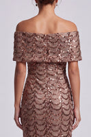 Load image into Gallery viewer, Sparkly Olive Sequins Mermaid Long Mother of the Bride Dress