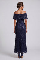 Load image into Gallery viewer, Sparkly Olive Sequins Mermaid Long Mother of the Bride Dress