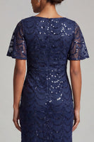 Load image into Gallery viewer, Sparkly Chocolates Sequins Mermaid Long Mother of the Bride Dress with Sleeves