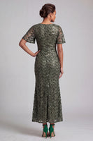 Load image into Gallery viewer, Sparkly Chocolates Sequins Mermaid Long Mother of the Bride Dress with Sleeves