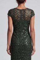 Load image into Gallery viewer, Sparkly Navy Round Neck Mermaid Sequins Long Mother of the Bride Dress