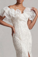 Load image into Gallery viewer, Sparkly Light Pink Mermaid Ruffled Sequins Long Mother of the Bride Dress