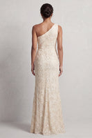 Load image into Gallery viewer, Mermaid Sequins Light Pink Sparkly Long Mother of the Bride Dress with Slit